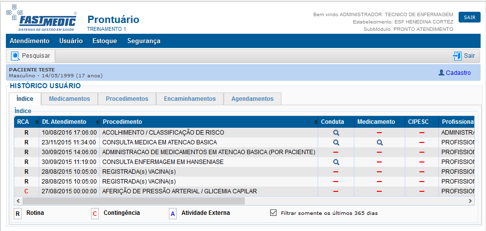 Consulta Histórico